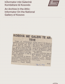 Një Arkiv në Nënçati: Informator mbi Galerinë Kombëtare të Kosovës